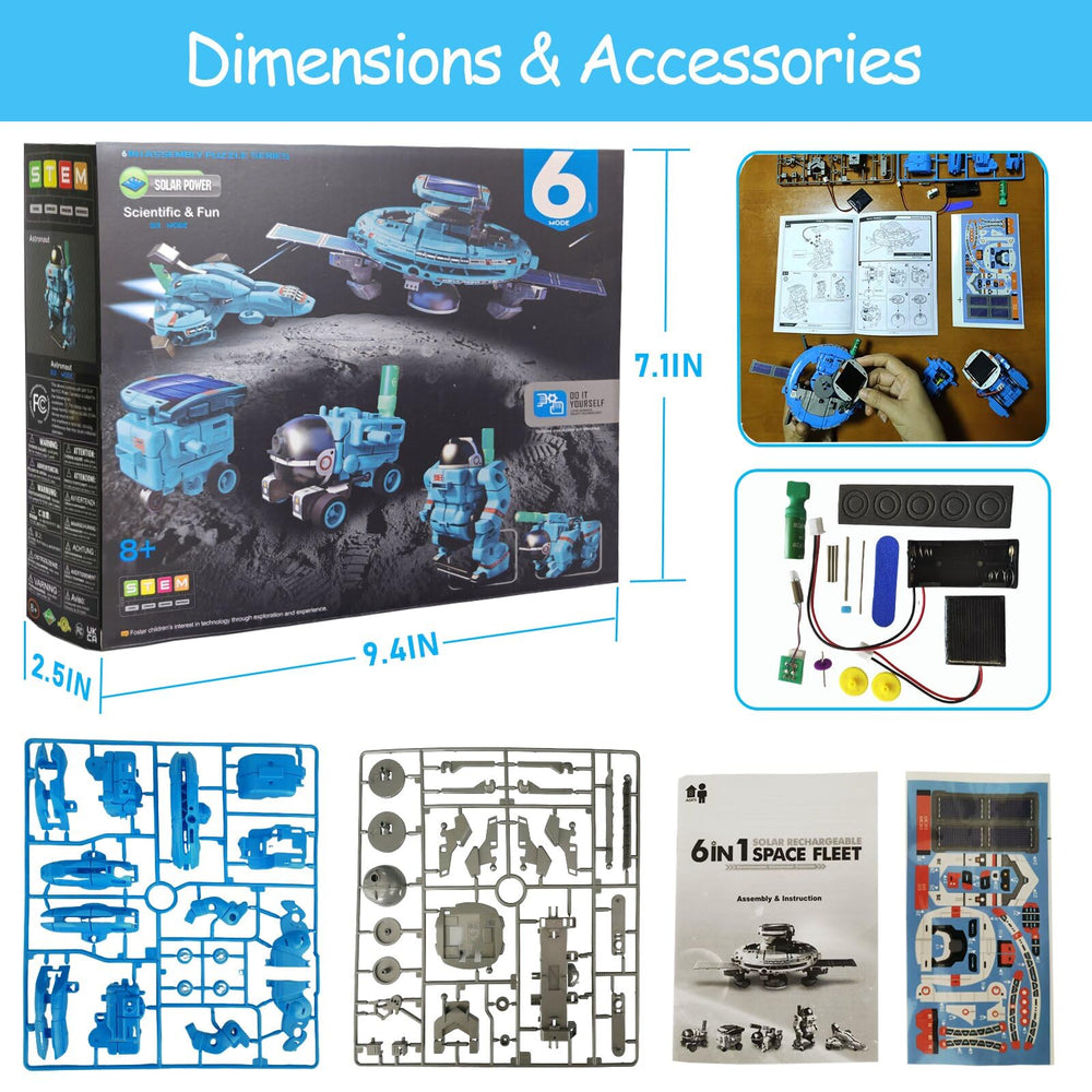 Hechify solar robot kit gift box, ready for birthdays and holidays, inspiring curious minds.
