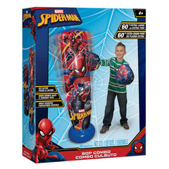 Hedstrom Spider-Man Bop Bag shown for indoor and outdoor play.