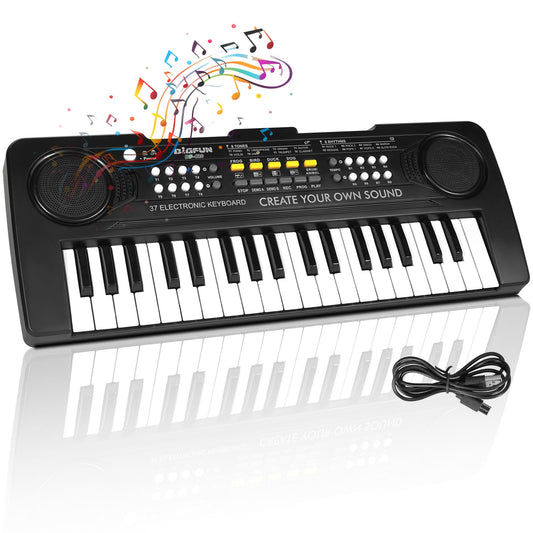 HEEPUEW Kids Piano 37-key keyboard, compact for easy practice and portability