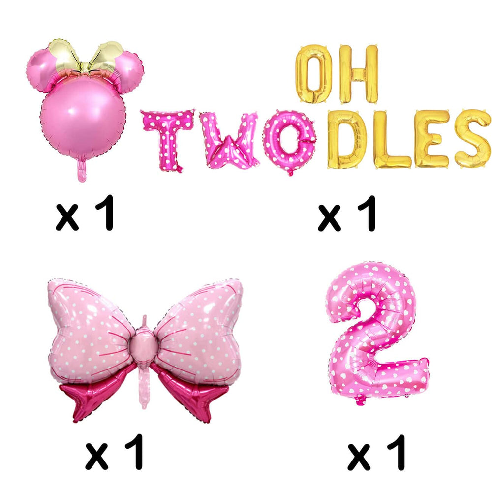 HEETON Oh Twodles pink photo prop for capturing milestone moments.