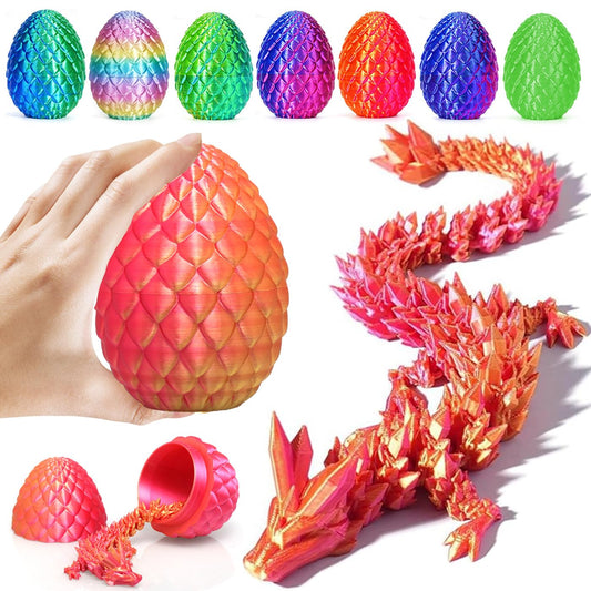 HEFANDAISHU dragon egg on display, vibrant color option for desk decor.