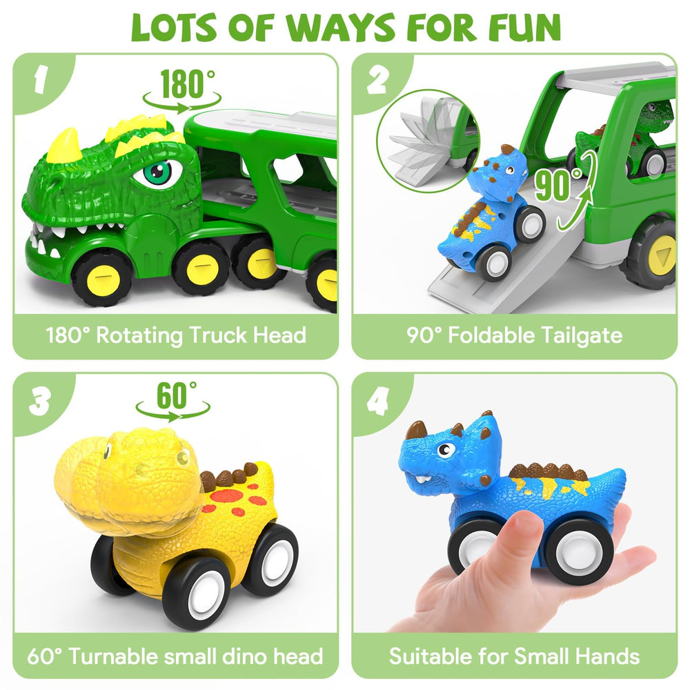 HEGUD dinosaur truck with 180 turning head for interactive storytelling