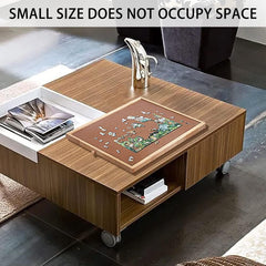 hehimhis compact puzzle board size guide shows overall 17.3 by 13.3 inches