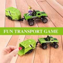 hehred Mini RC Truck with lights on for immersive nighttime driving
