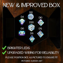 HEIMDALLR sharp edge dice detail for easy reading during gameplay.
