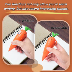 Hekisace carrot recorder pen record and playback during creative projects.