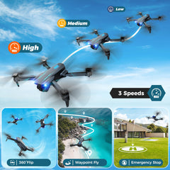 Helatt drone 3D flip for dynamic aerial videos