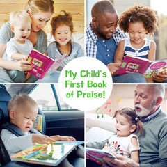 Hello 2 Kids thick board pages endure busy toddler handling.