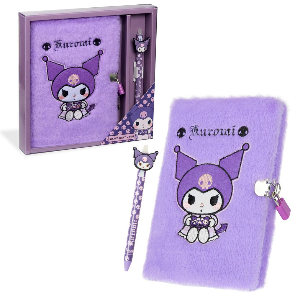 Hello Kitty diary with lock and key and purple cover for private journaling.