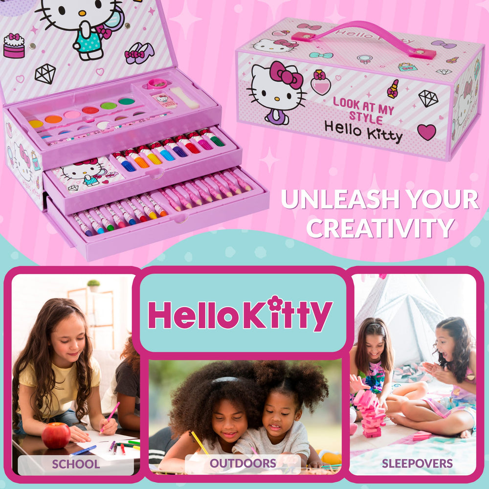 Hello Kitty art tools help kids explore color and texture creatively