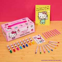 Hello Kitty markers and paints in a portable kit for classroom or home use