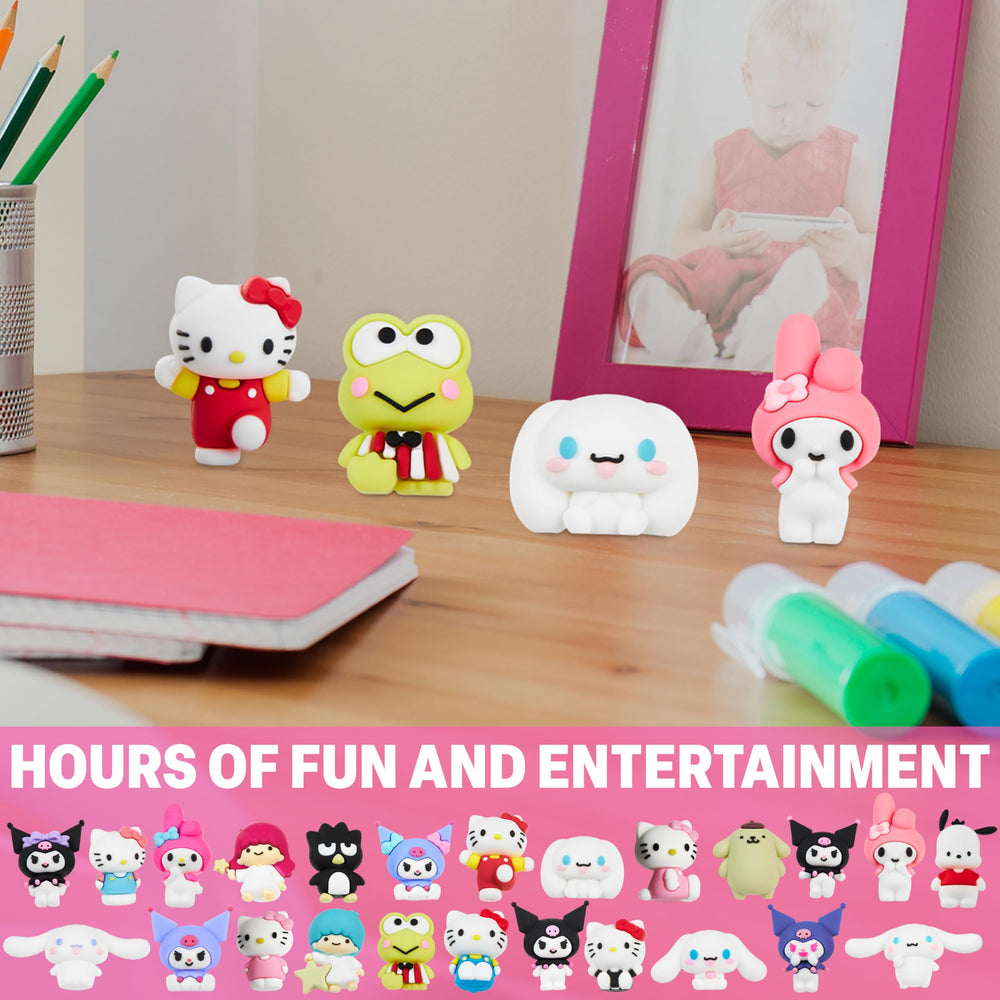 Soft-touch rubber Hello Kitty figures with matte finish, comfortable to hold
