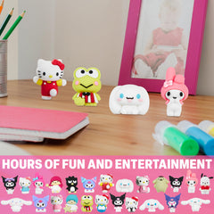 Soft-touch rubber Hello Kitty figures with matte finish, comfortable to hold