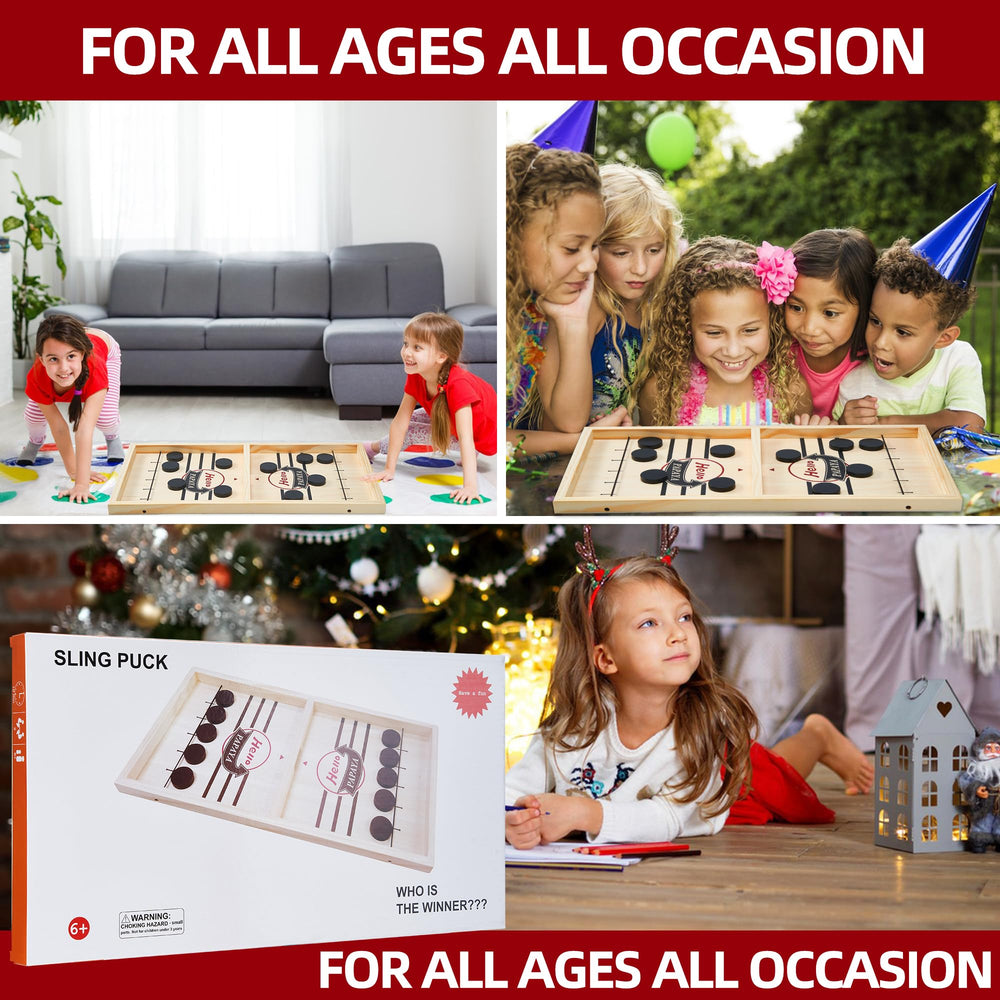 HELLO PAPAYA Fast Sling Puck Game gift packaging ready for holidays