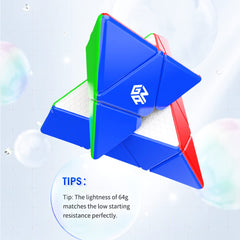 HELLOCUBE GAN Pyramid 36 magnets turn-action captures smooth rotations