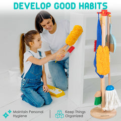 HELLOWOOD organizing stand helps keep playroom tidy and accessible