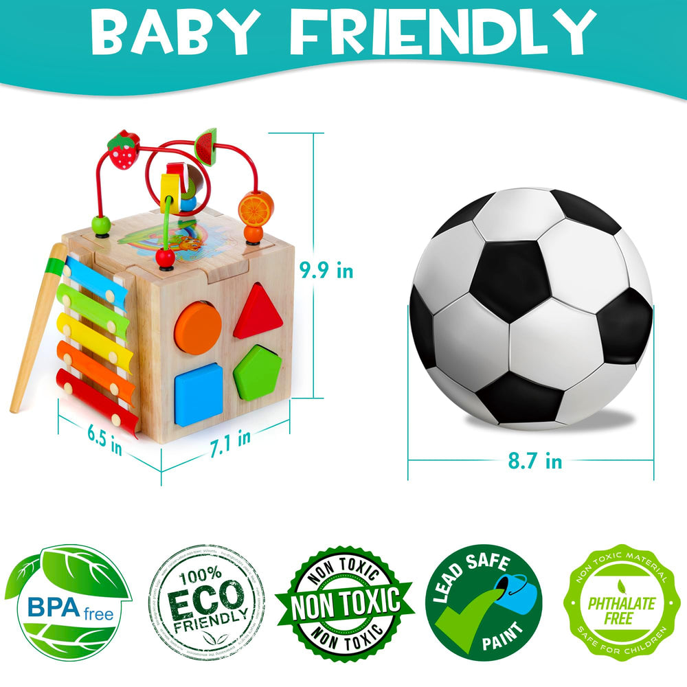 HELLOWOOD baby xylophone on cube introduces rhythm and auditory awareness during play