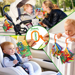 Helsort books with double stitching and soft fabrics for durability.