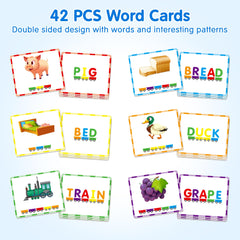 Helsort Strong magnets connect trains for easy alphabetical sequencing.