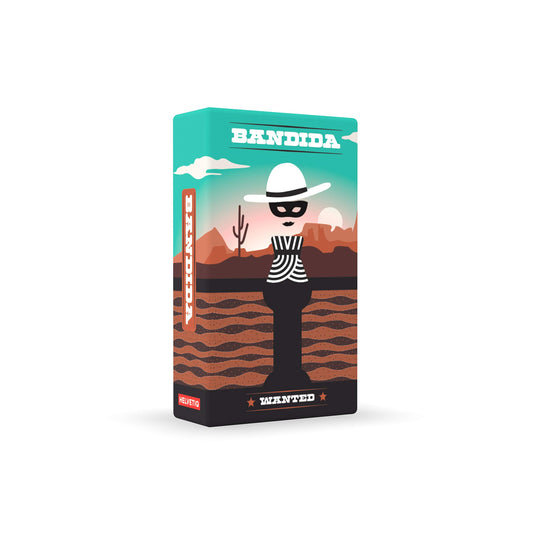 Helvetiq Bandida Card Game cover art inviting family game night with vibrant visuals.