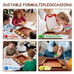Hennaed Shut the Box features smooth, safe edges for worry-free play.