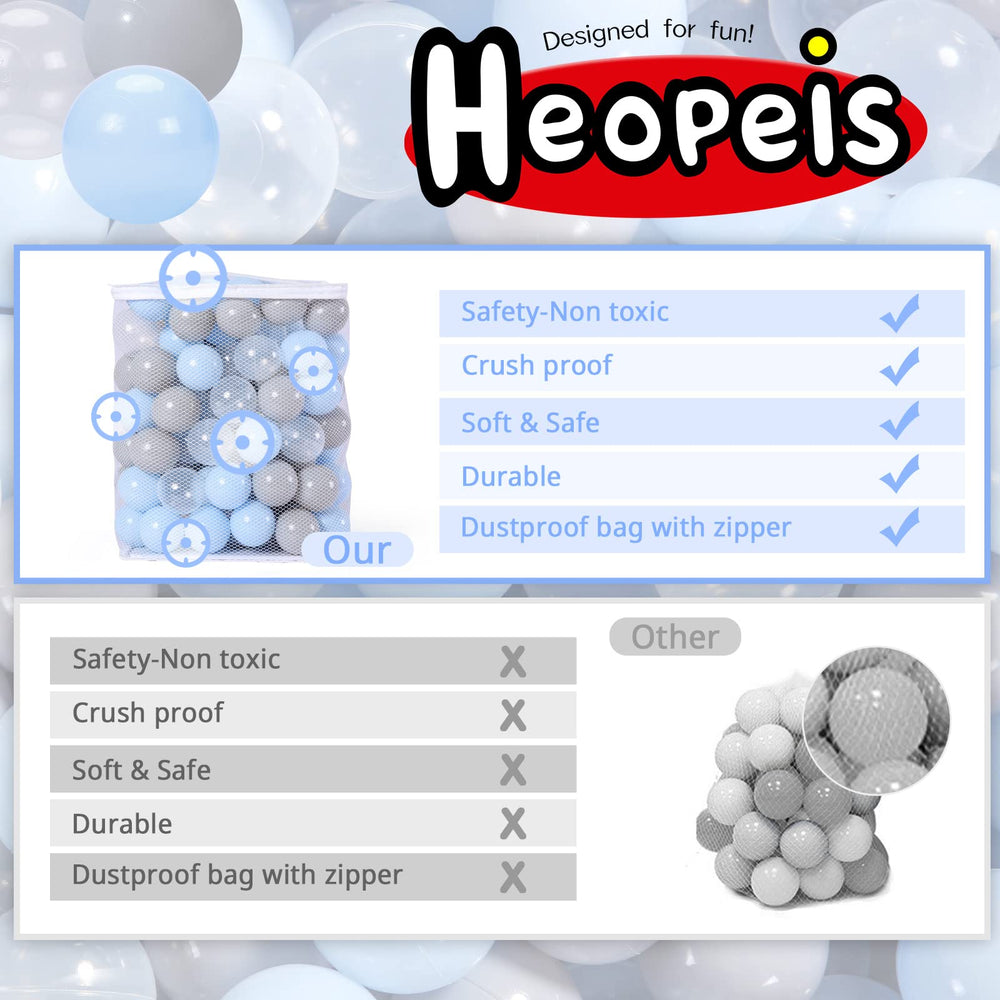 Heopeis 2.2-inch balls fit little hands and prevent choking risk