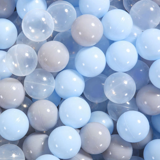 Heopeis blue ball pit balls create a soft, safe play space for toddlers