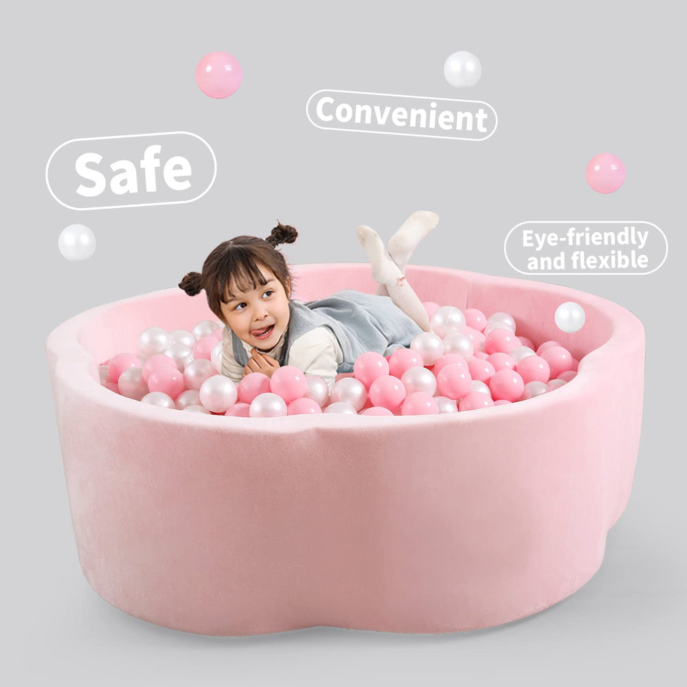 Heopeis ball pit collection of pink pearl white 100pcs ready for playtime