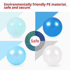 Heopeis pit balls stored in reusable mesh bag for easy cleanup.