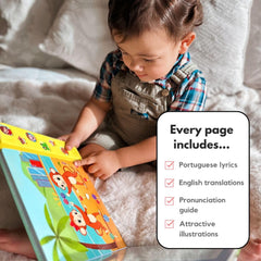 Heritage Kids Press gift-ready Portuguese baby book for curious kids.