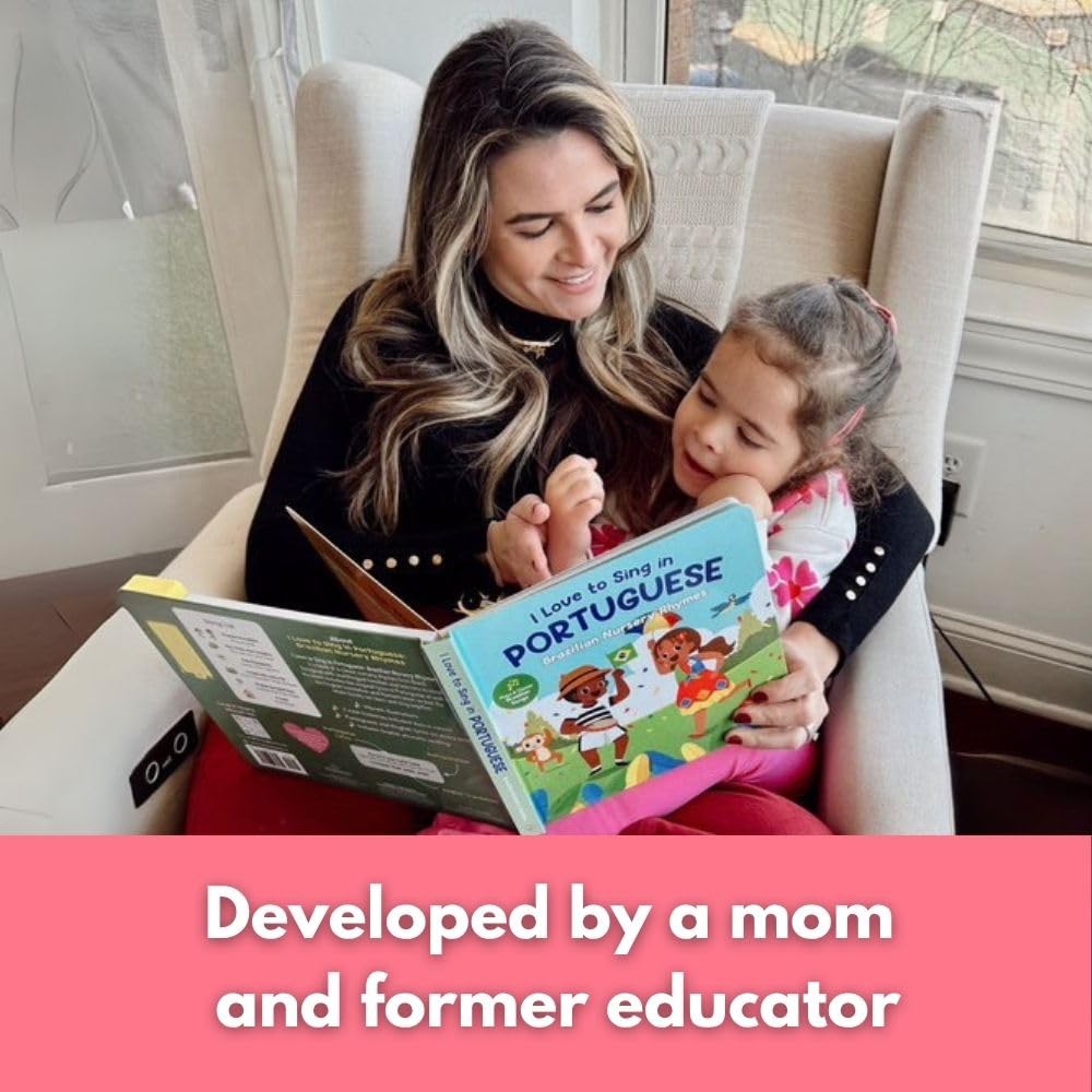 Heritage Kids Press bilingual text with phonetic guides supports early Portuguese learning for toddlers.
