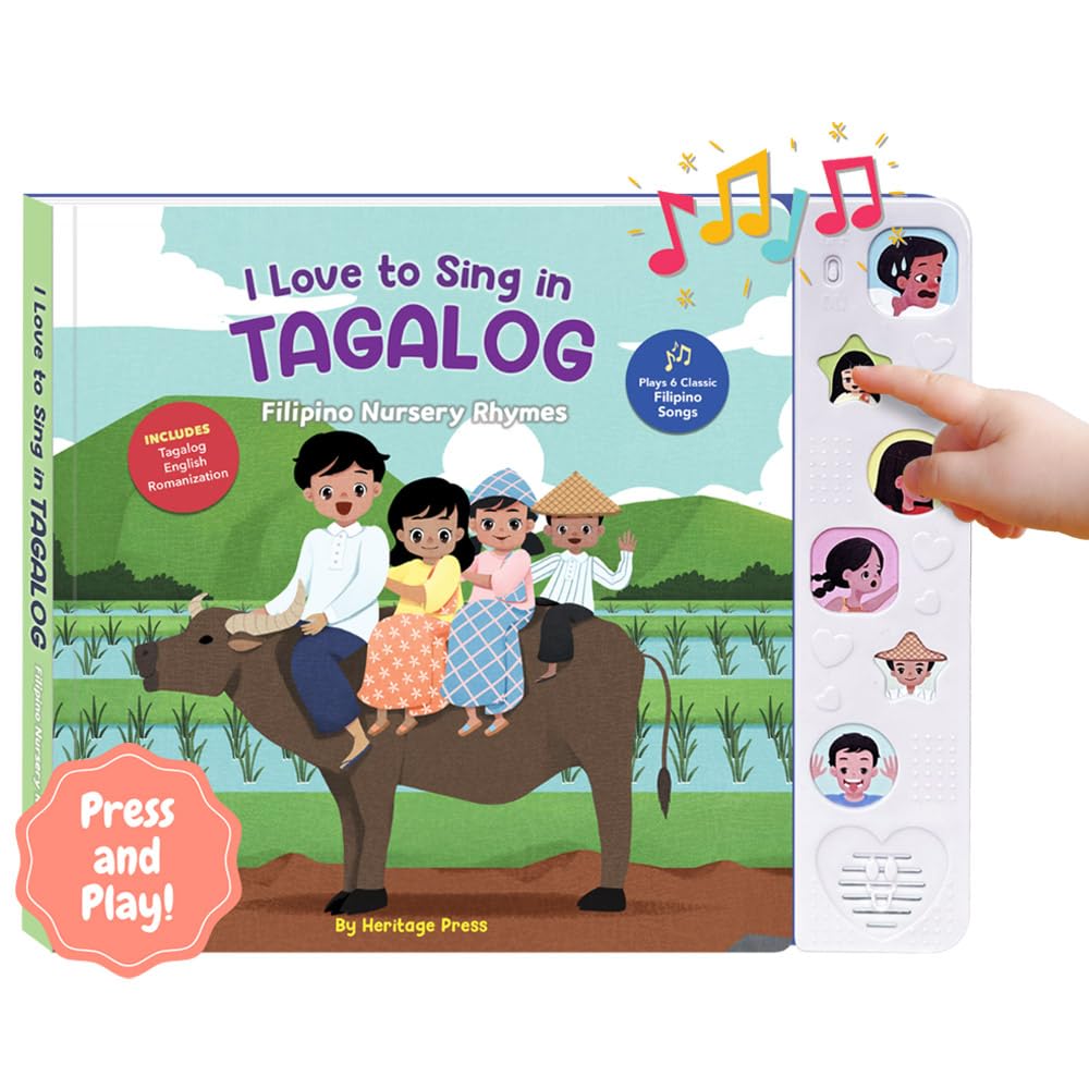 Heritage Kids Press I Love to Sing Tagalog cover image with inviting colors for toddlers