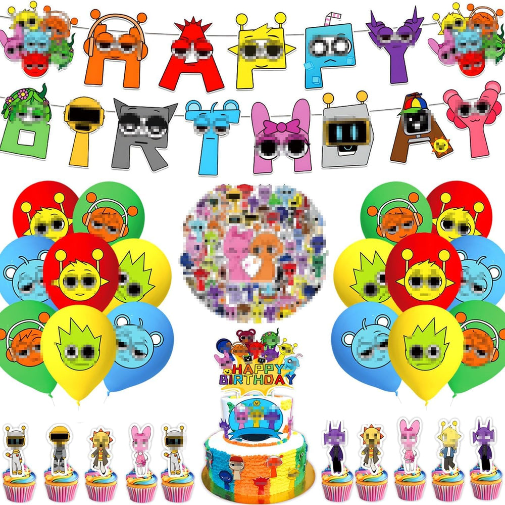 Herlax birthday decorations set cake toppers provide a vibrant visual for festive photos and celebrations.