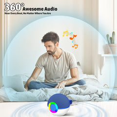 Heroange Karaoke Microphone Machine blue includes two wireless mics for duets.