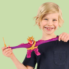 Heroes of Goo Jit Zu Blazagon stretches up to three times for dynamic action.