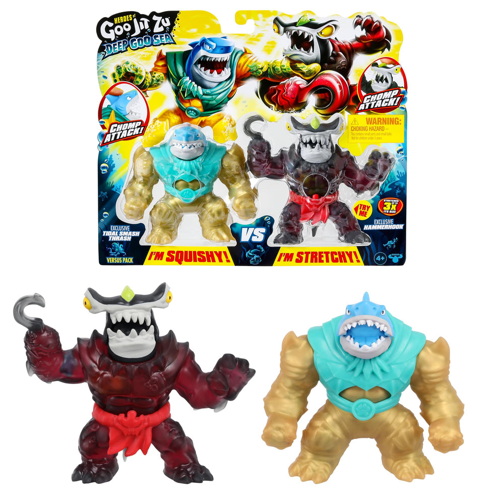 Heroes of Goo Jit Zu Tidal Smash Thrash fig with super squishy gel filling for tactile play