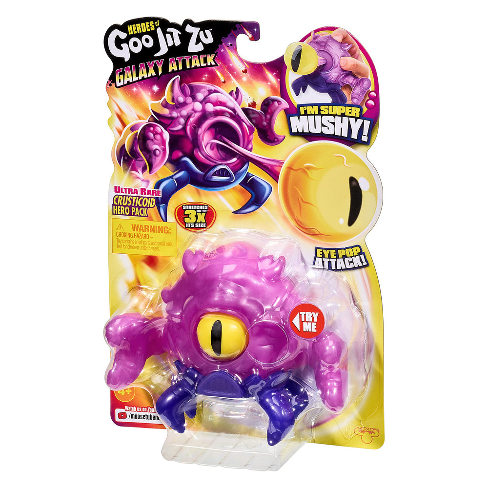 Goo Jit Zu Crusticoid stretches up to three times its size for durable play.
