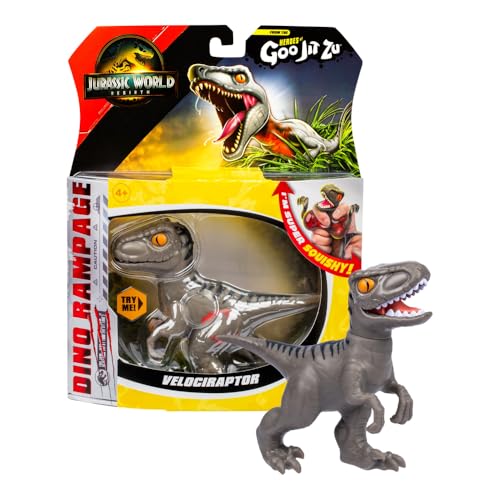 Heroes of Goo Jit Zu Velociraptor Rampage with opening jaws for action-packed play.
