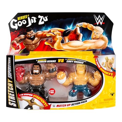 Heroes of Goo Jit Zu WWE Cody Rhodes figure with yellow gel filling for squishy action