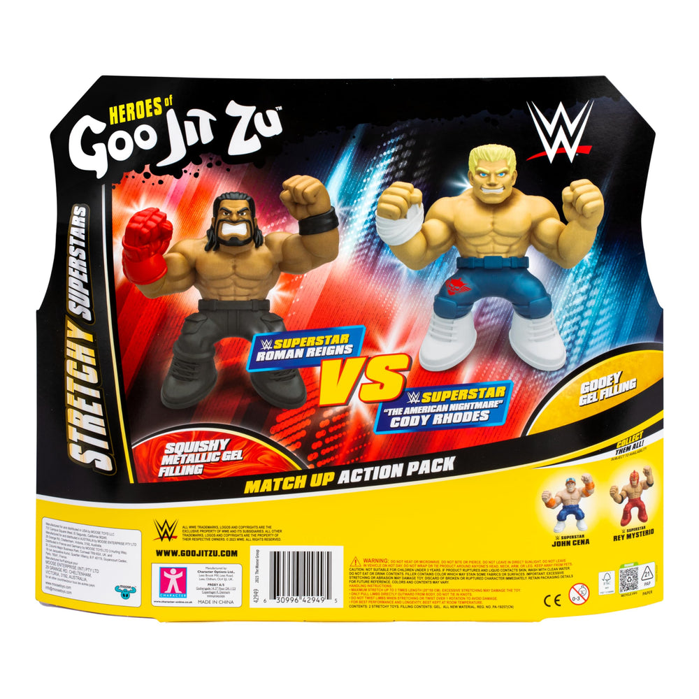 Cody Rhodes figure with yellow gel filling enhances squishiness for goo games