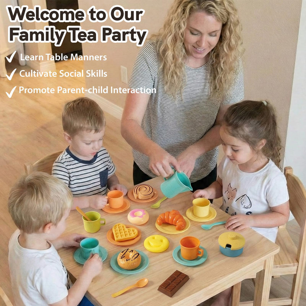 HERSITY plates, teacups and spoons set supports shared tea party moments