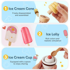 HERSITY wooden ice cream cups support serving and sharing during games