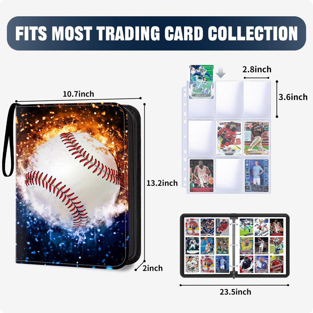 HESPLUS 50-page binder pages hold up to 900 cards, keeping collections organized.