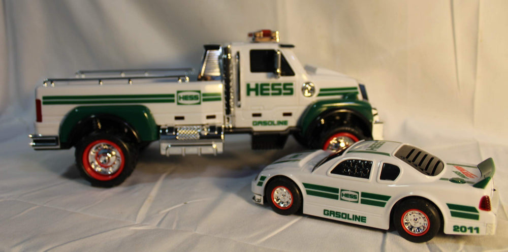 Hess 2011 toy truck close-up, ideal collectible display for Hess fans.
