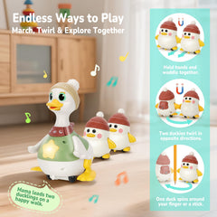 Hestiasko duck toy during tummy time supports tracking and reaching.