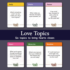 Hesuuho deck on coffee table invites spontaneous date-night prompts.