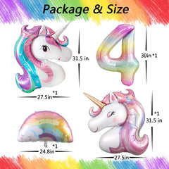 Heukikt unicorn closed-eyed balloon adds whimsy to pink-purple décor.