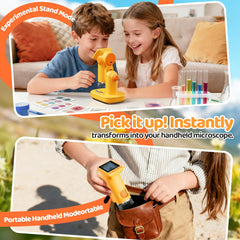 HEWEIMEI detachable 3in1 design enables desktop, handheld, and portable use.