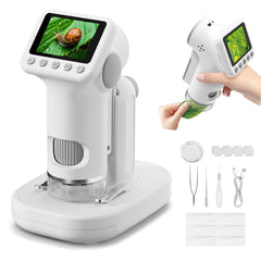 HEWEIMEI kids microscope with 2-inch display for clear on-screen specimen viewing