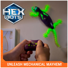 HEX BOTS remote control gecko offers simple 25 ft range